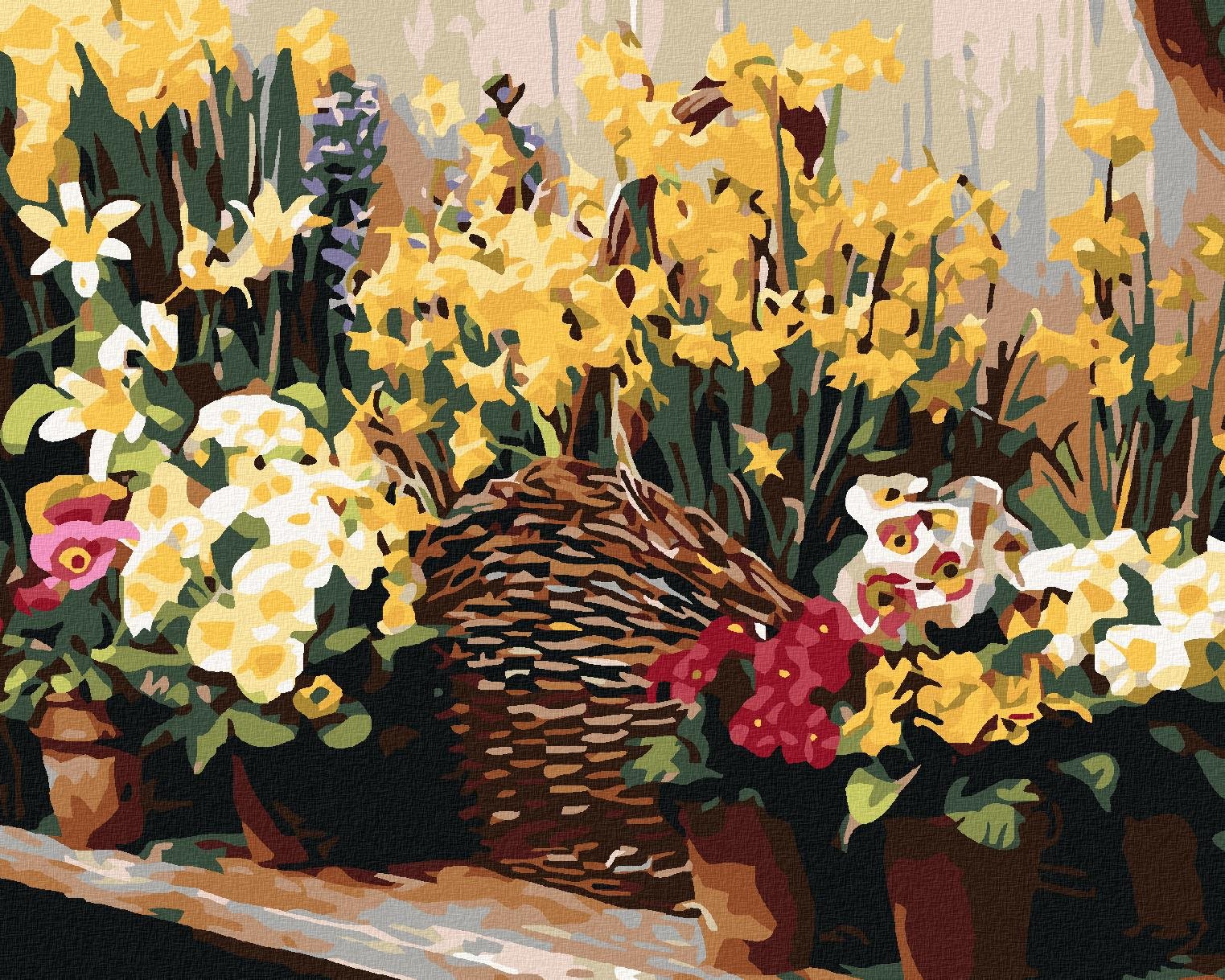 Diamondi - SPOUSTA KVĚTIN, 40x50 cm, vypnuté plátno na rám
