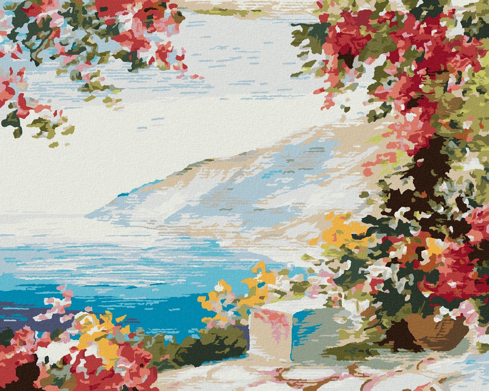 Diamondi - DŮM U MOŘE, 40x50 cm, vypnuté plátno na rám