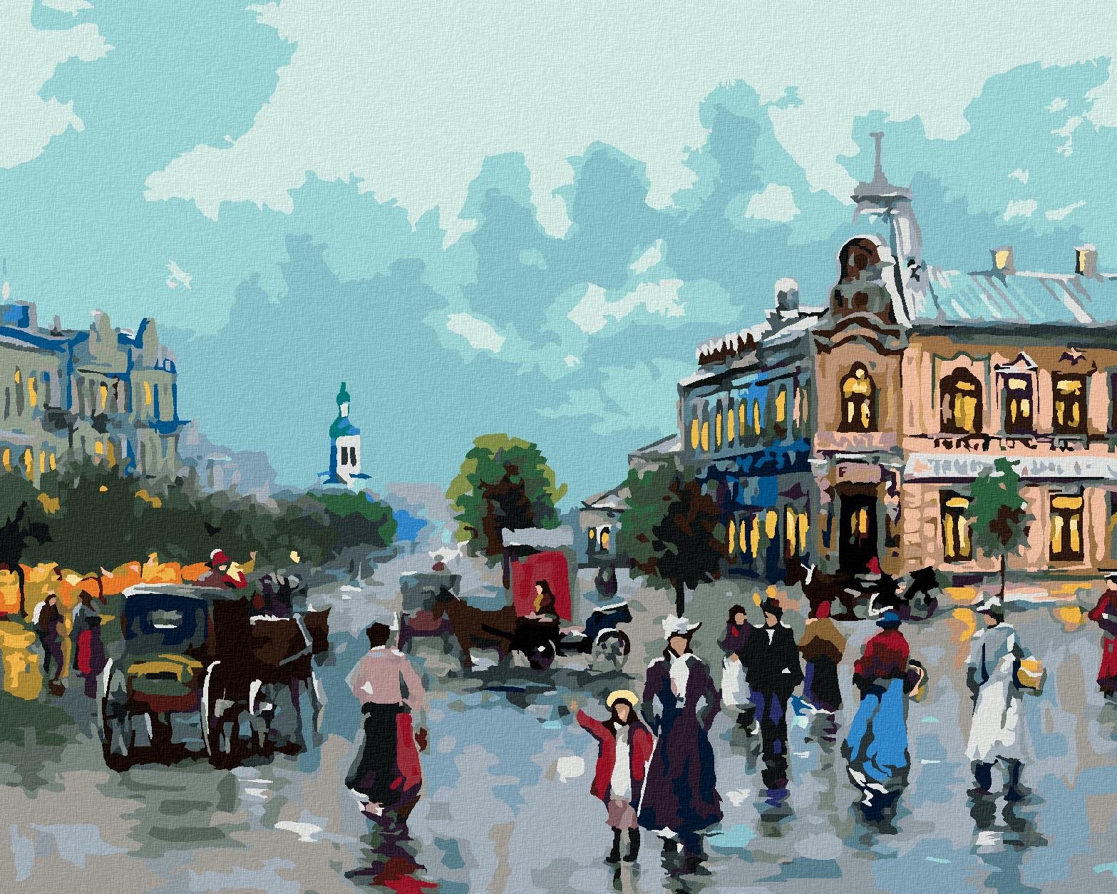 Diamondi - STARÉ MĚSTO, 40x50 cm, vypnuté plátno na rám