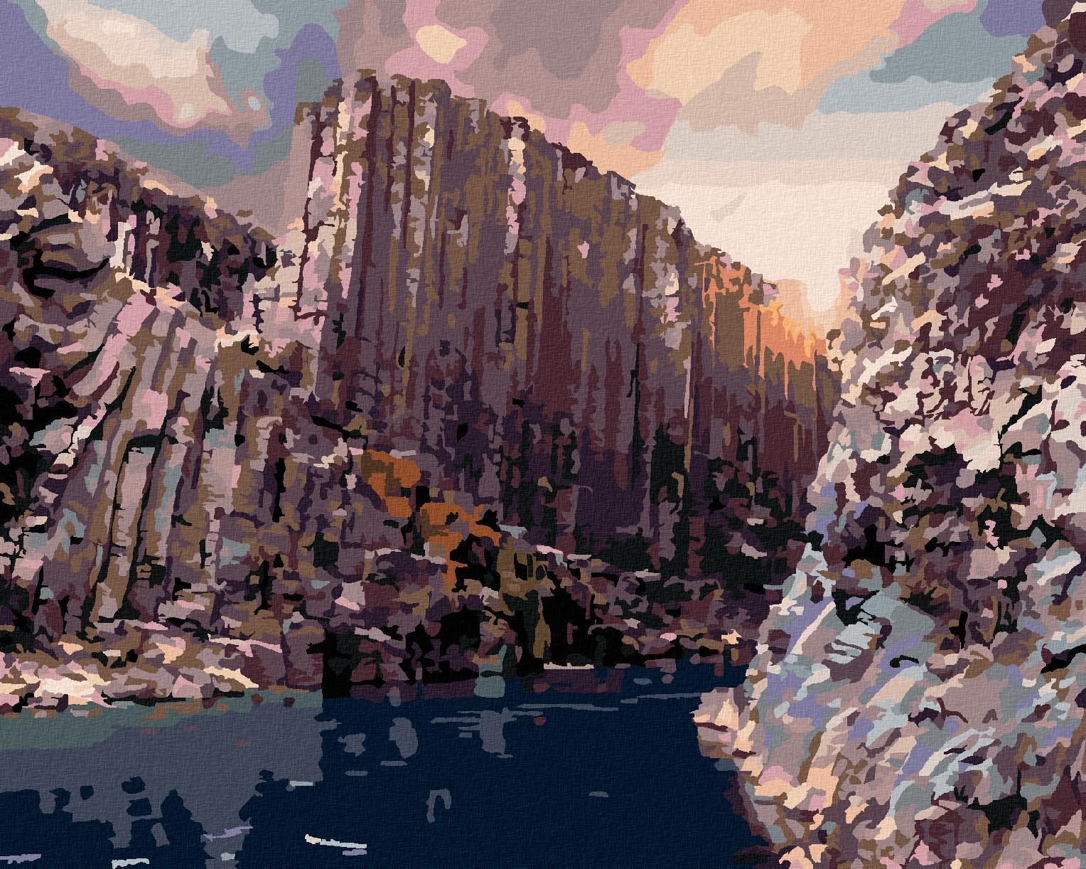 Diamondi - ÚŽASNÁ KRAJINA NA ISLANDU, 40x50 cm, vypnuté plátno na rám