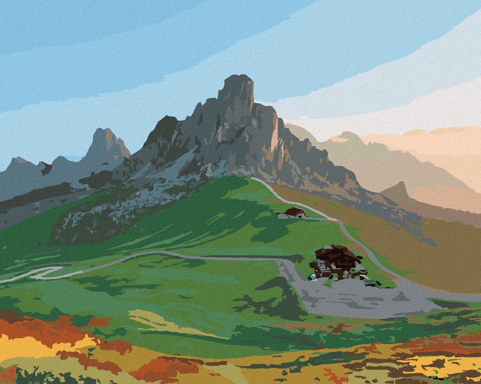 Diamondi - DOLOMITY, 40x50 cm, vypnuté plátno na rám