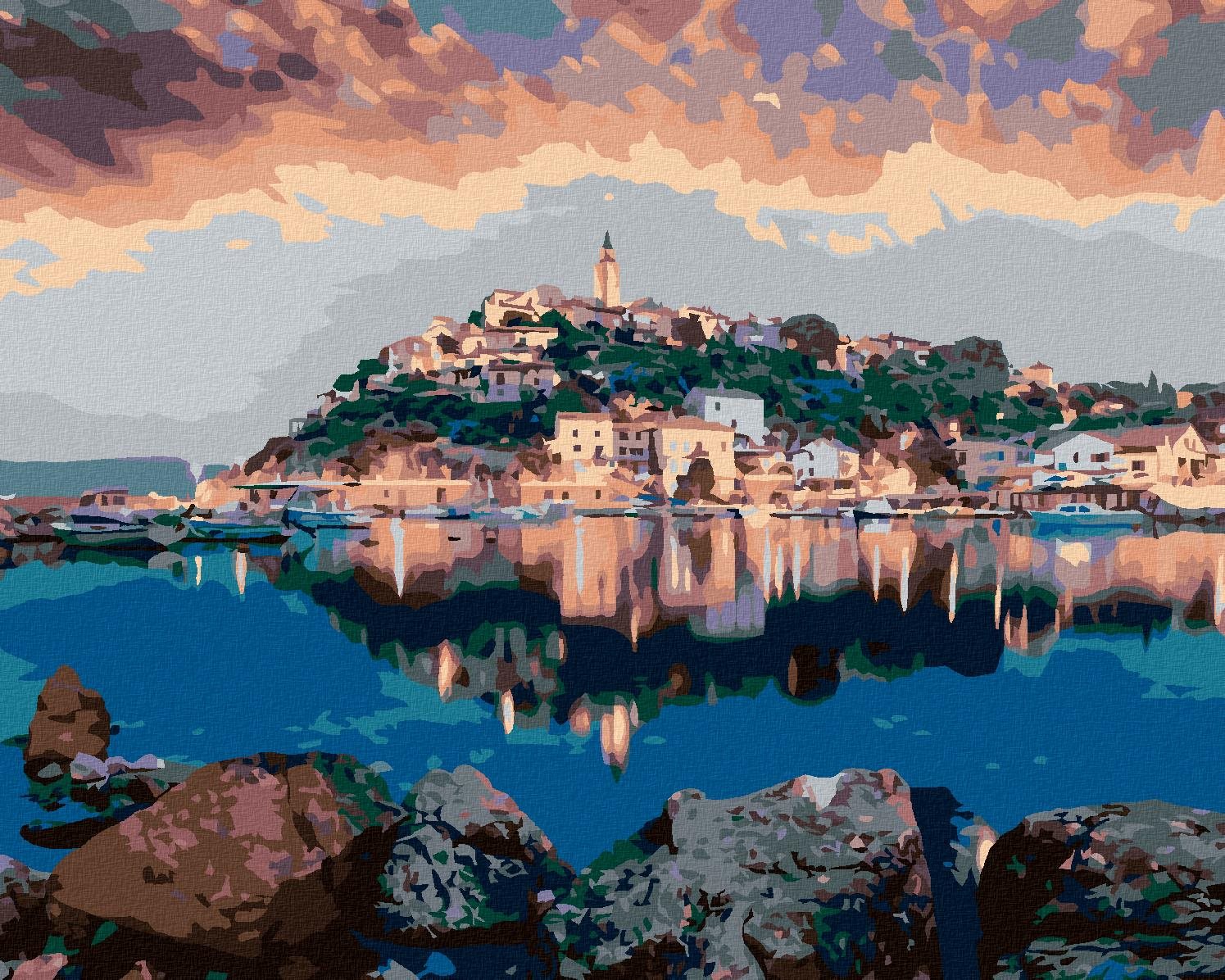 Diamondi - MĚSTO VRBNÍK, 40x50 cm, vypnuté plátno na rám