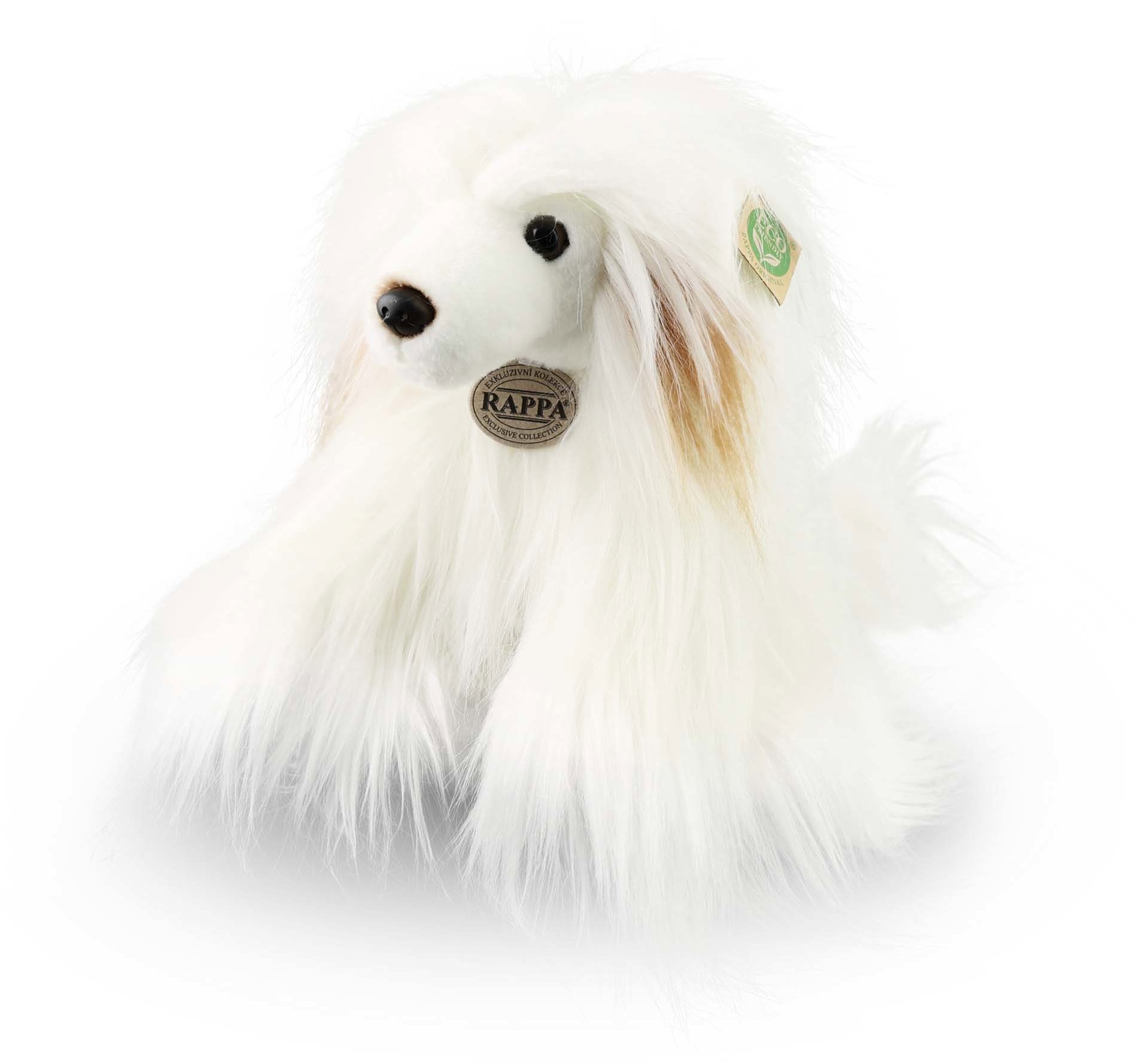 RAPPA Plyšový pes čínský chocholatý - labutěnka 30 cm, Eco-Friendly