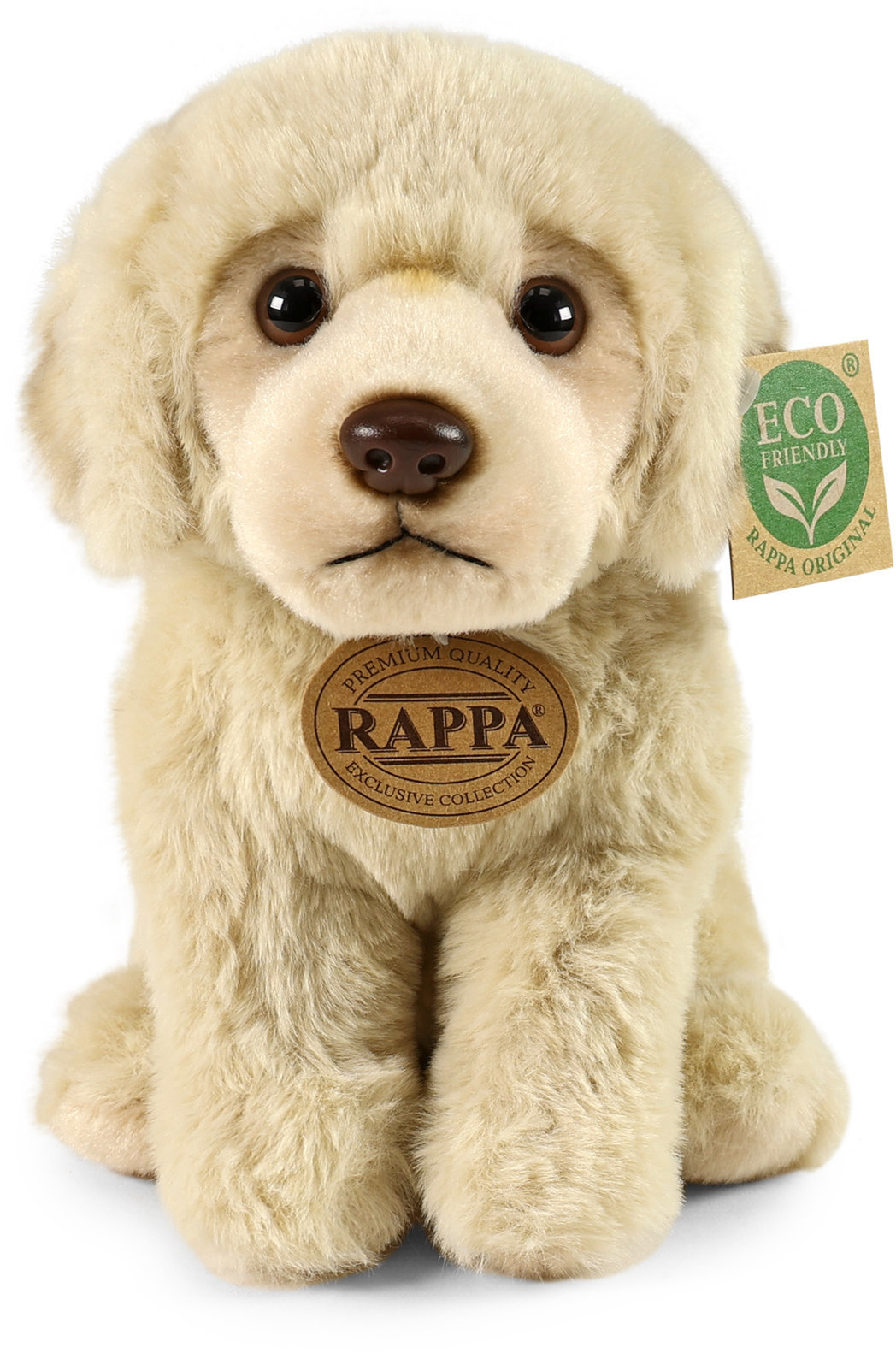 RAPPA Plyšový pes labrador sedící 23 cm, Eco-Friendly , Soft collection