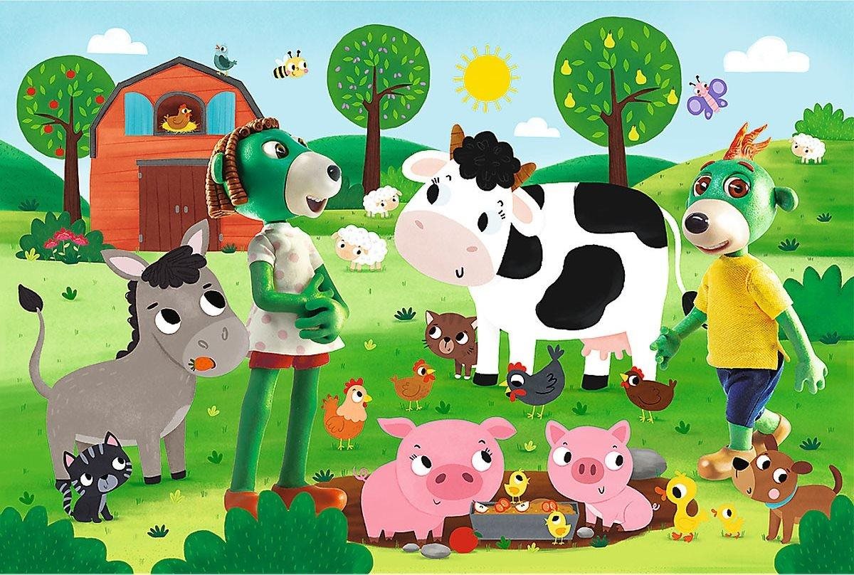 Trefl Puzzle Treflíci na farmě Maxi, 24 dílků