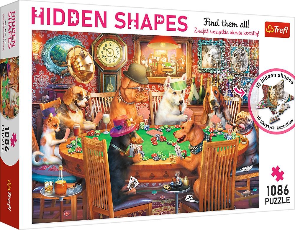 Trefl Puzzle Hidden Shapes Herní večer 1086 dílků