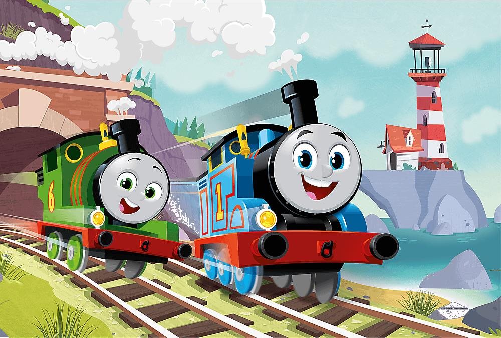 Trefl Puzzle Mašinka Tomáš Tom a Percy na kolejích Maxi 24 dílků