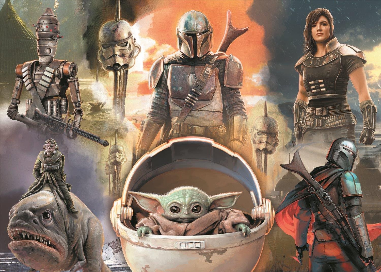 Trefl Puzzle The Mandalorian: Připraveni k boji 200 dílků