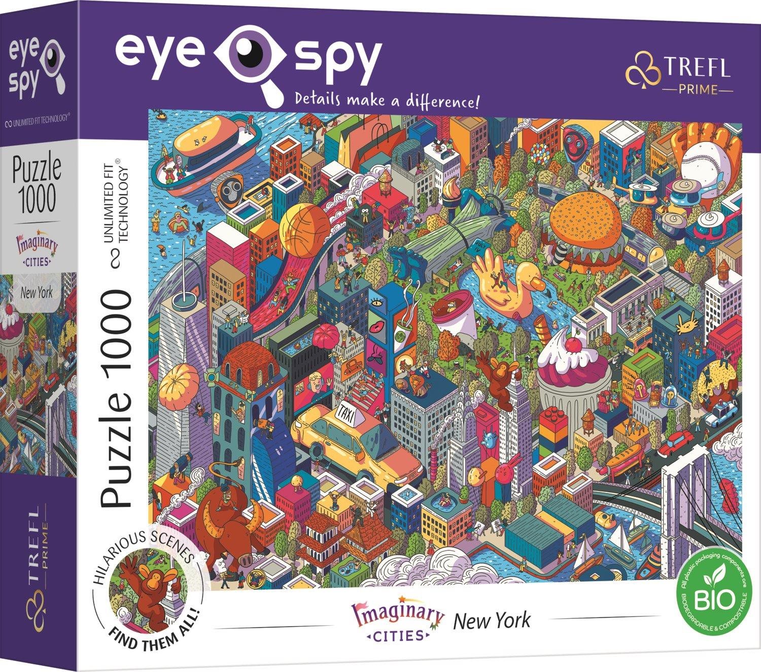 Trefl Puzzle UFT Eye-Spy Imaginary Cities: New York, USA 1000 dílků