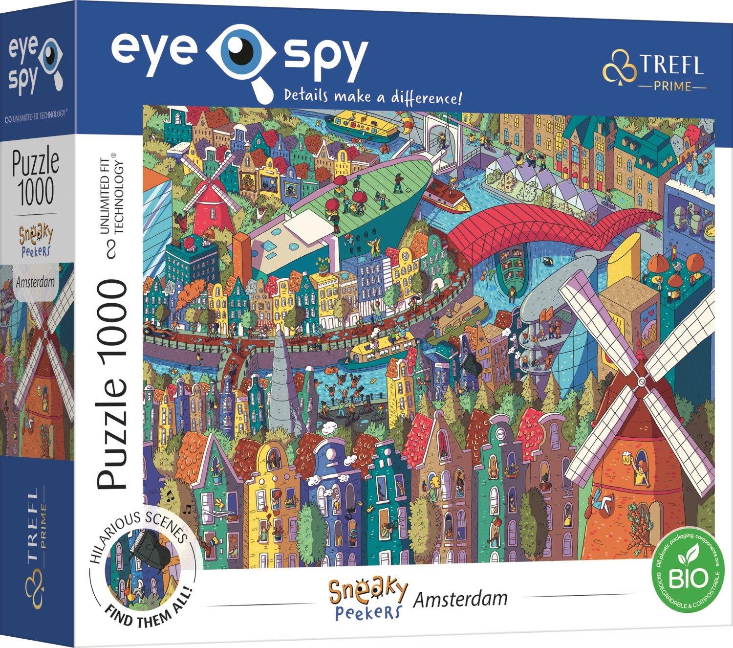 Trefl Puzzle UFT Eye-Spy Sneaky Peekers: Amsterdam 1000 dílků