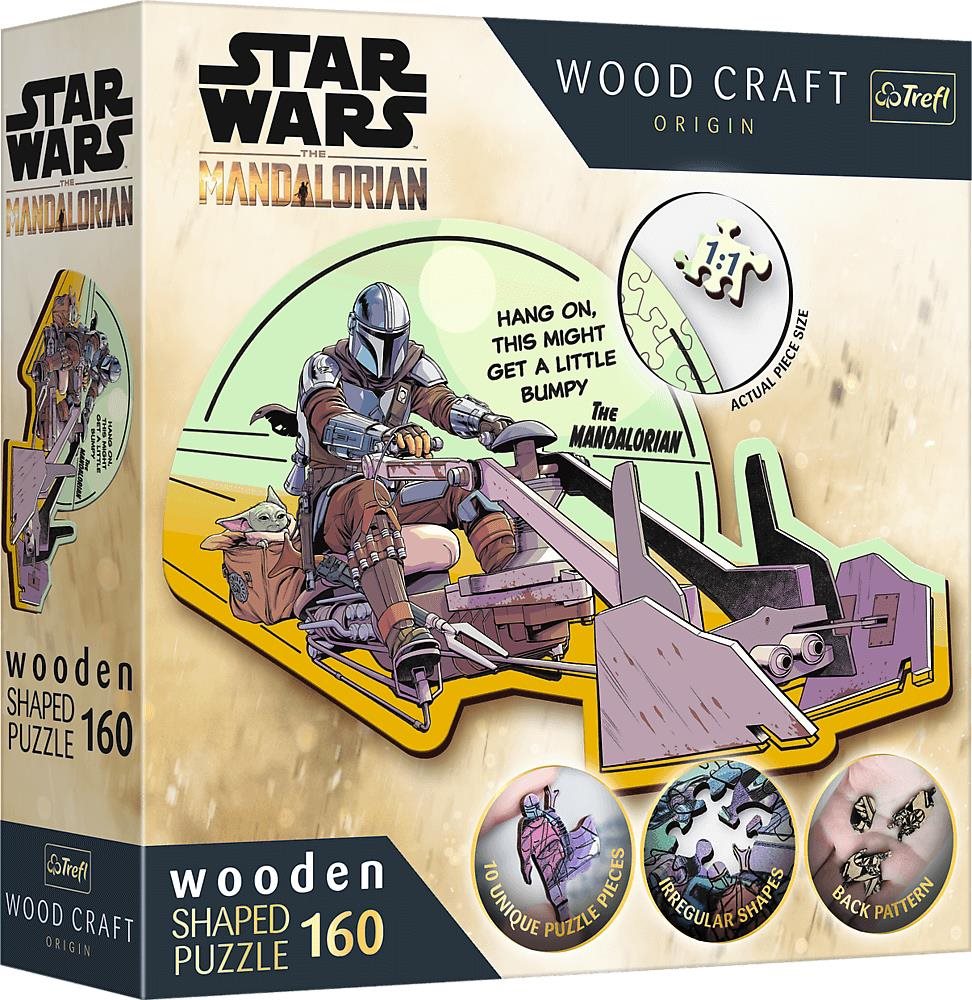 Trefl Wood Craft Origin puzzle The Mandalorian: Setkání 160 dílků