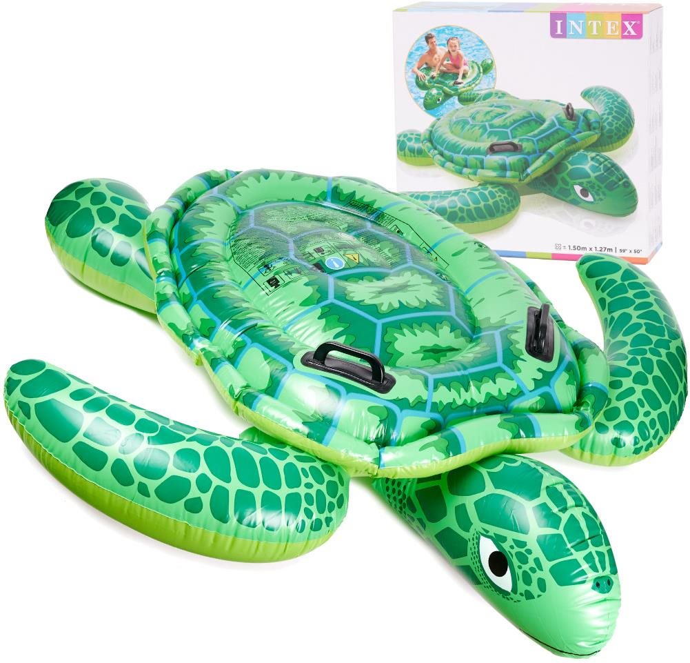 IKONKA Nafukovací plavecká matrace želva ponton INTEX 150cm