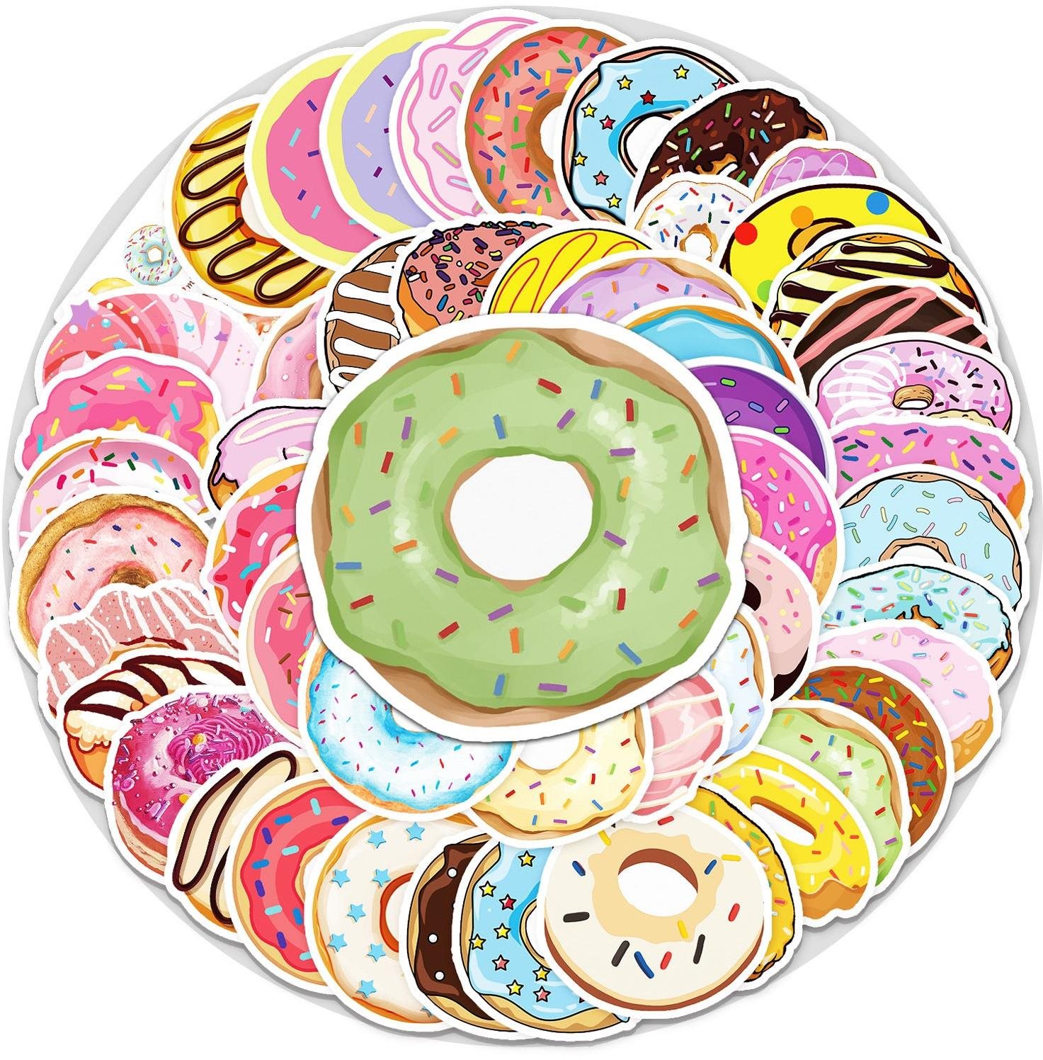 ANNAM Samolepky Donut 50 ks - odlišné samolepky