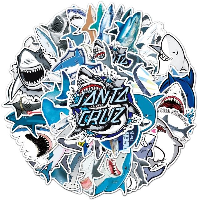 ANNAM Samolepky Žralok 50 ks - odlišné samolepky