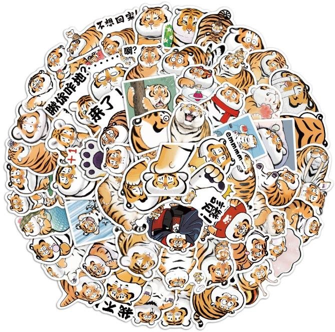 ANNAM Samolepky Tlustý Tygr 50 ks - odlišné samolepky