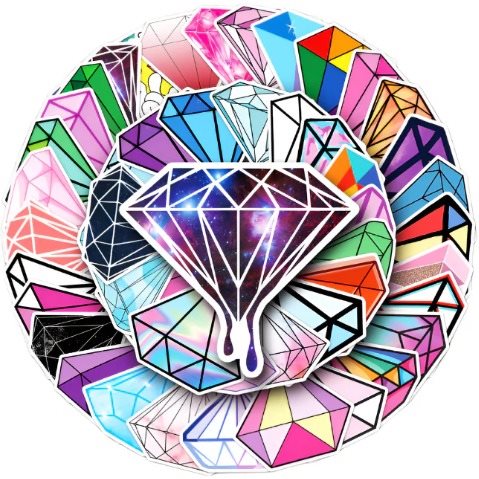 ANNAM Samolepky Diamant 50 ks - odlišné samolepky