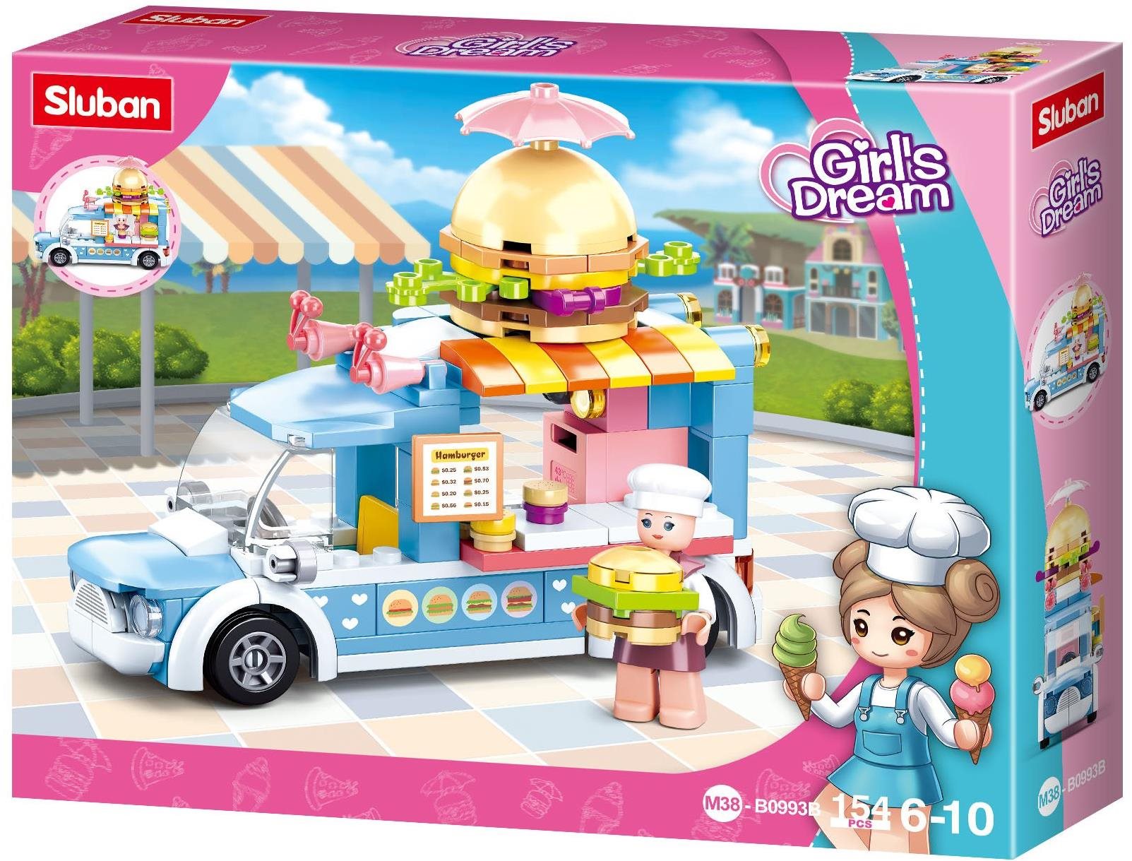 Sluban Girls Dream M38-B0993B Mobilní hamburgerový stánek