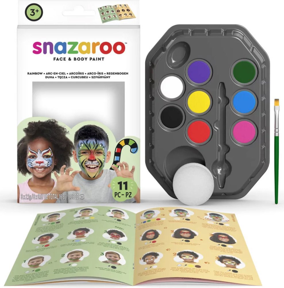 SNAZAROO Sada pro malování na obličej Rainbow 11 dílů