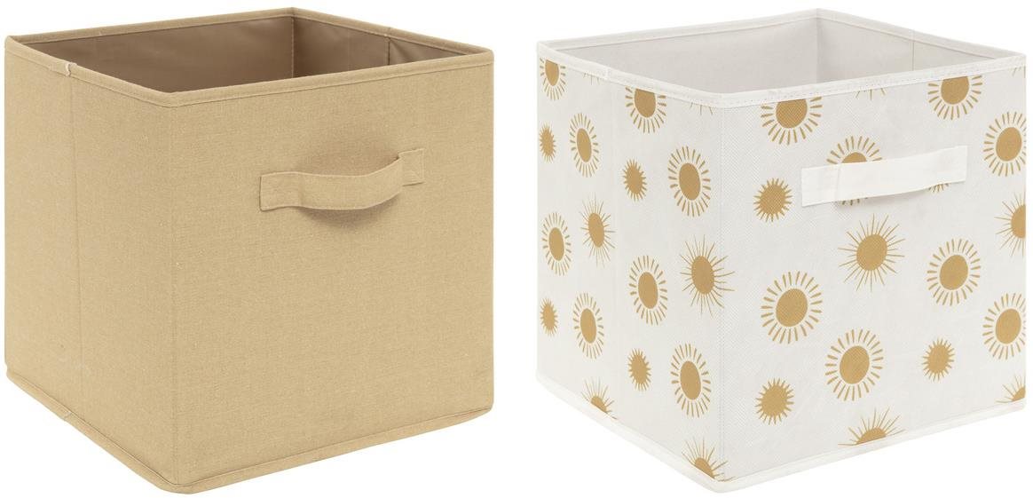 Atmosphera for Kids Úložné boxy na hračky Slunce, okrové 2 ks