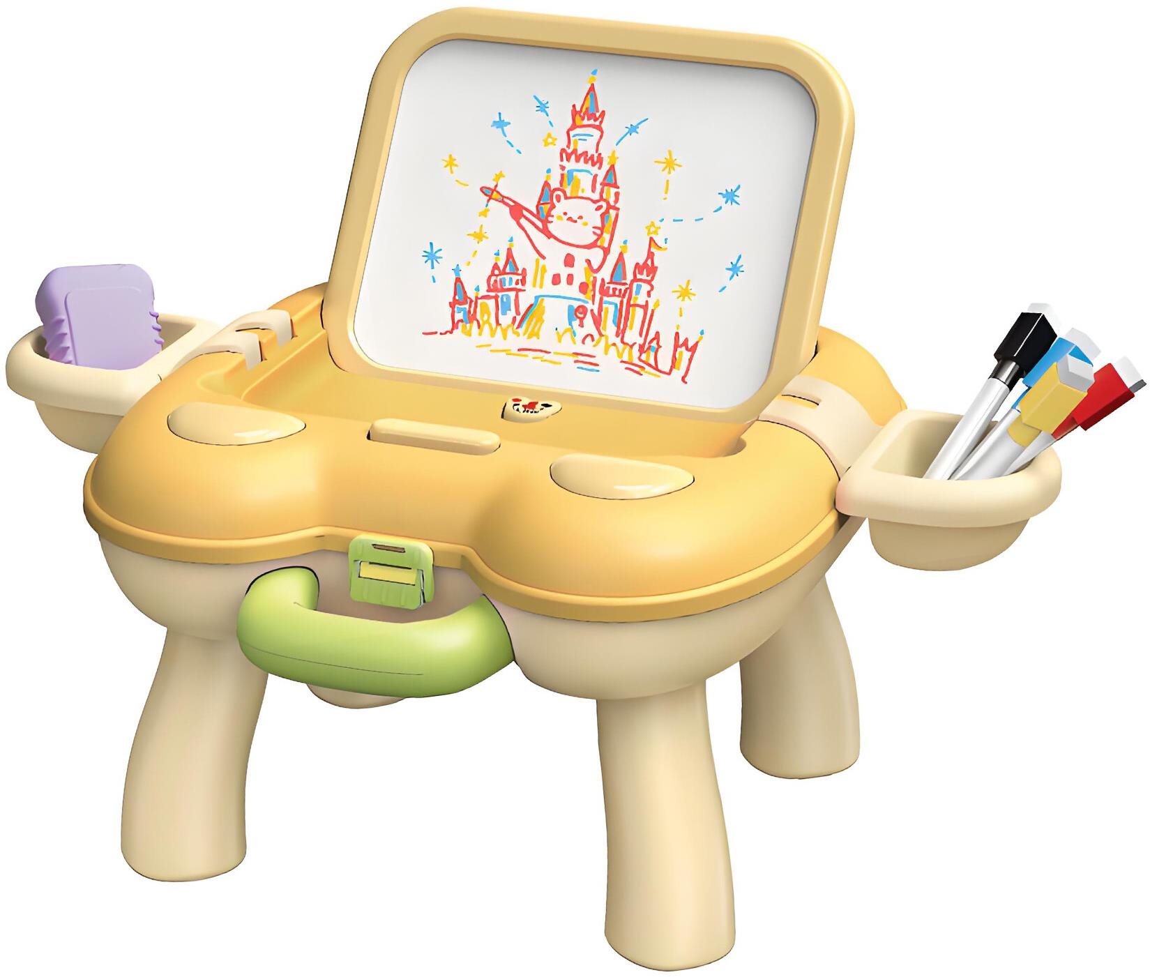 Aga4Kids Dětská tabule se stolečkem žlutá