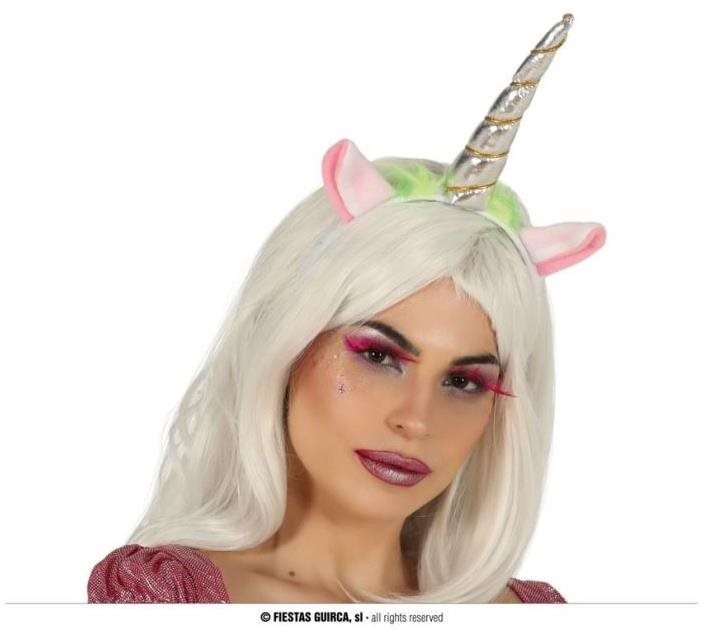 Čelenka jednorožec stříbrná