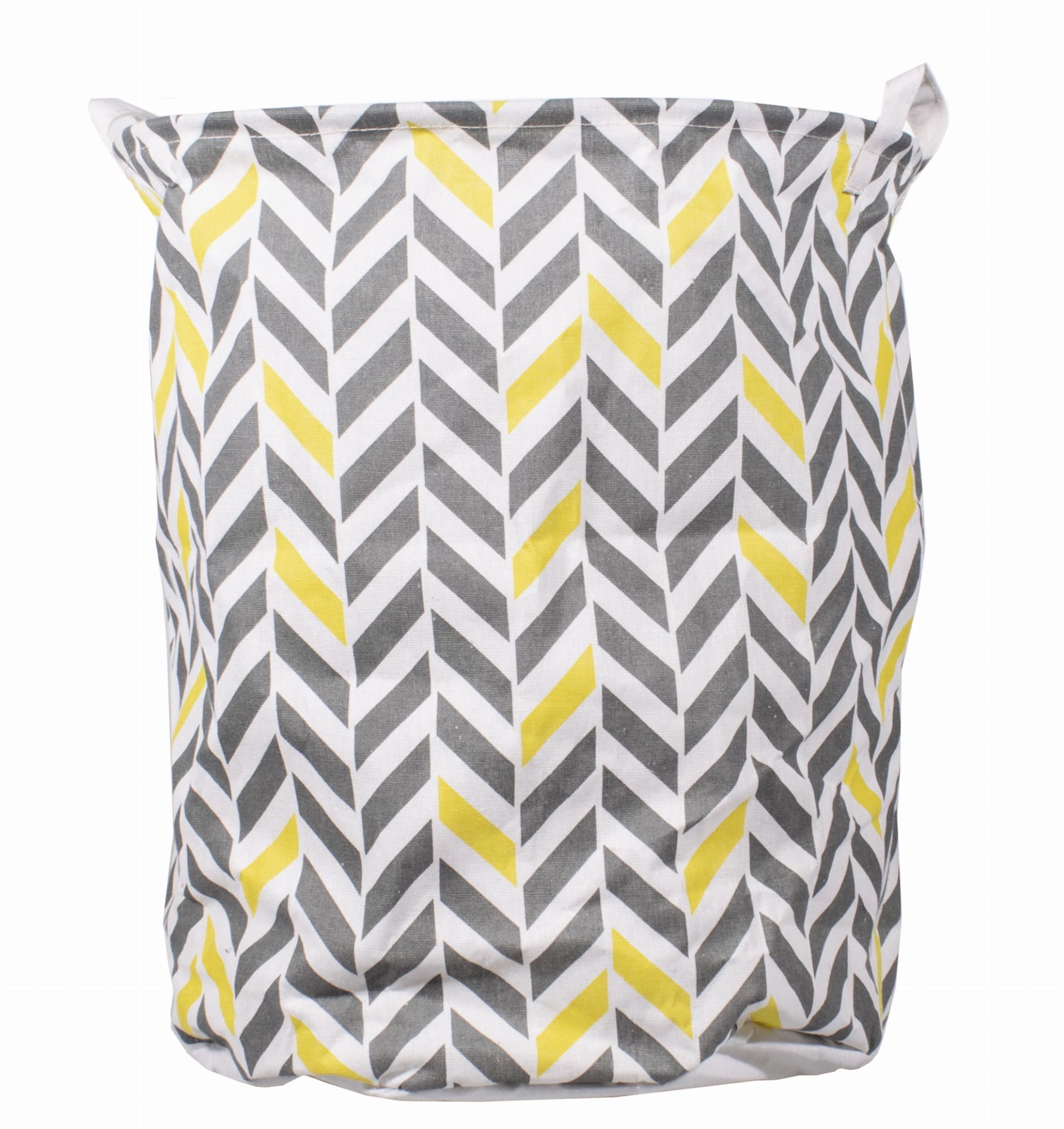 TEXTILOMANIE Katan koš na hračky a prádlo šedo-žlutý