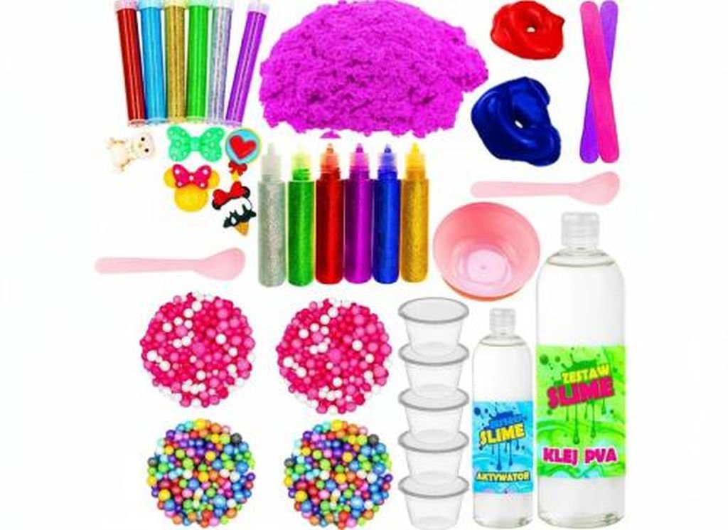 TopKing Základní Sada na výrobu slizu, kompletní slime laborka s kinetickým pískem a figurkami