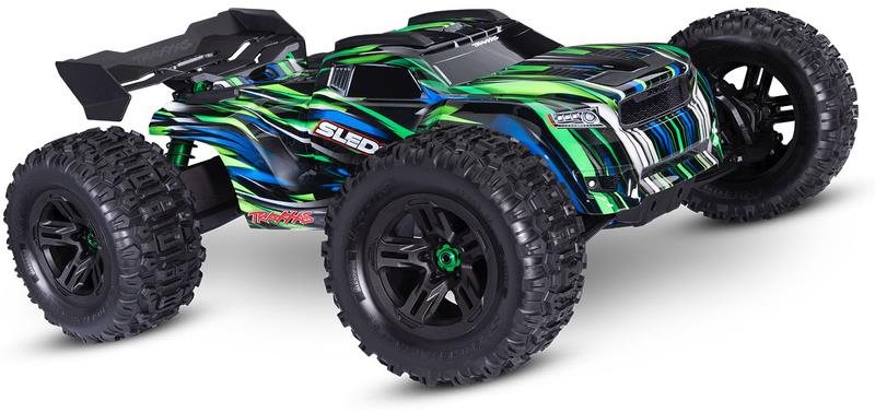 Traxxas Sledge 1:8 RTR zelený s belted pneu