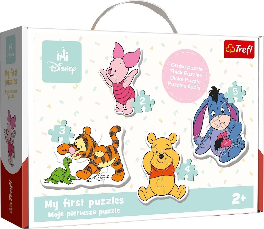 TREFL Baby puzzle Disney: Medvídek Pú 4v1 (2,3,4,5 dílků)