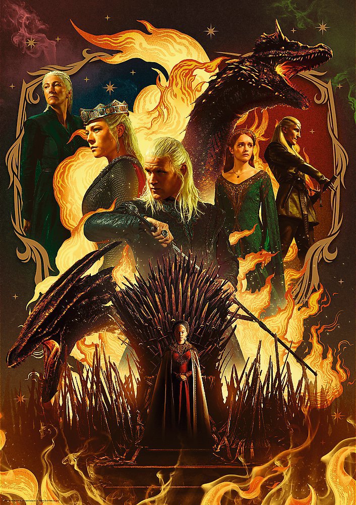 TREFL Puzzle Premium Plus Hra o trůny: Rod draka 1000 dílků