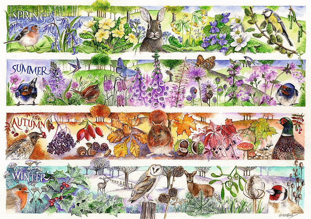 TREFL Puzzle Premium Plus Tea Time: Čtyři roční období 1000 dílků