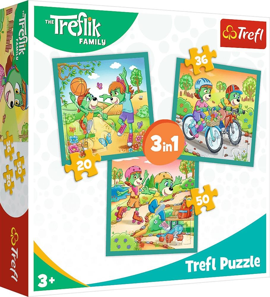 Trefl Puzzle Treflíci: Seznamte se s Treflíky 3v1 (20,36,50 dílků)