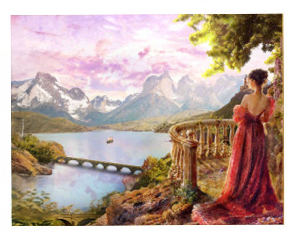 Vikpap Malování podle čísel, plátno 40 × 30 cm - Panoráma snů