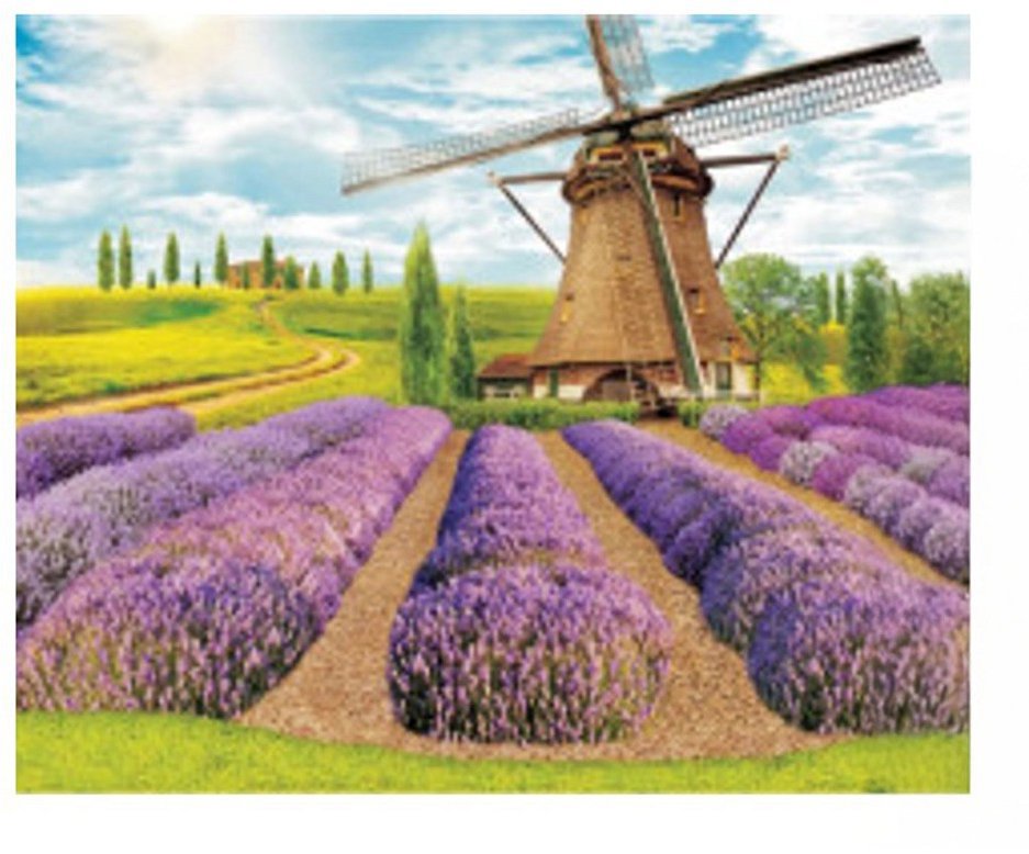 Vikpap Malování podle čísel, plátno 40 × 30 cm - Provence mlýn