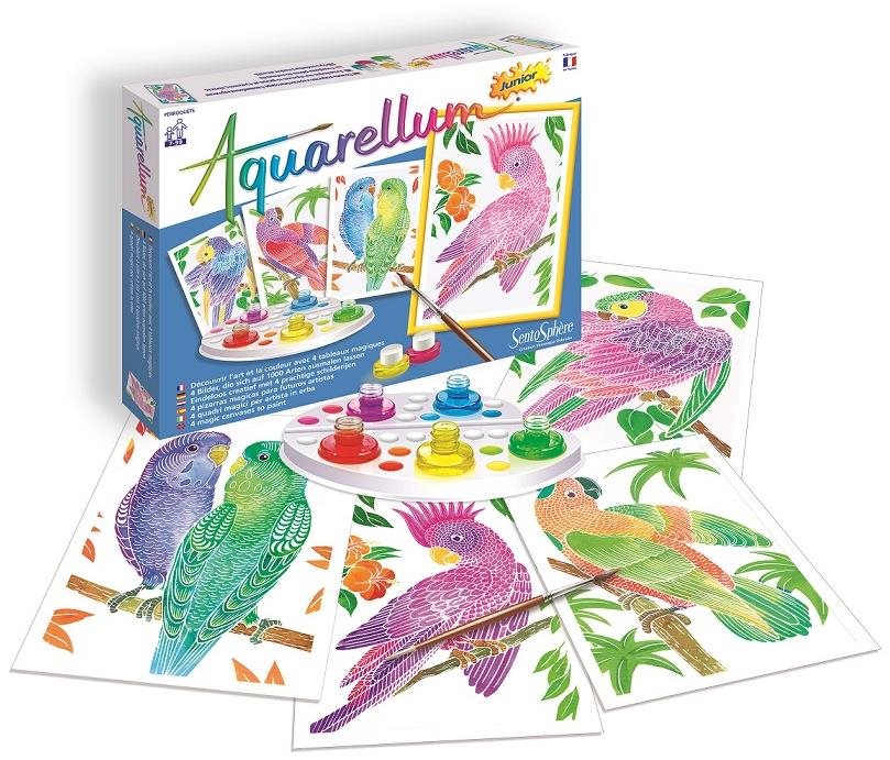 SentoSphere Akvarely junior - Papoušci