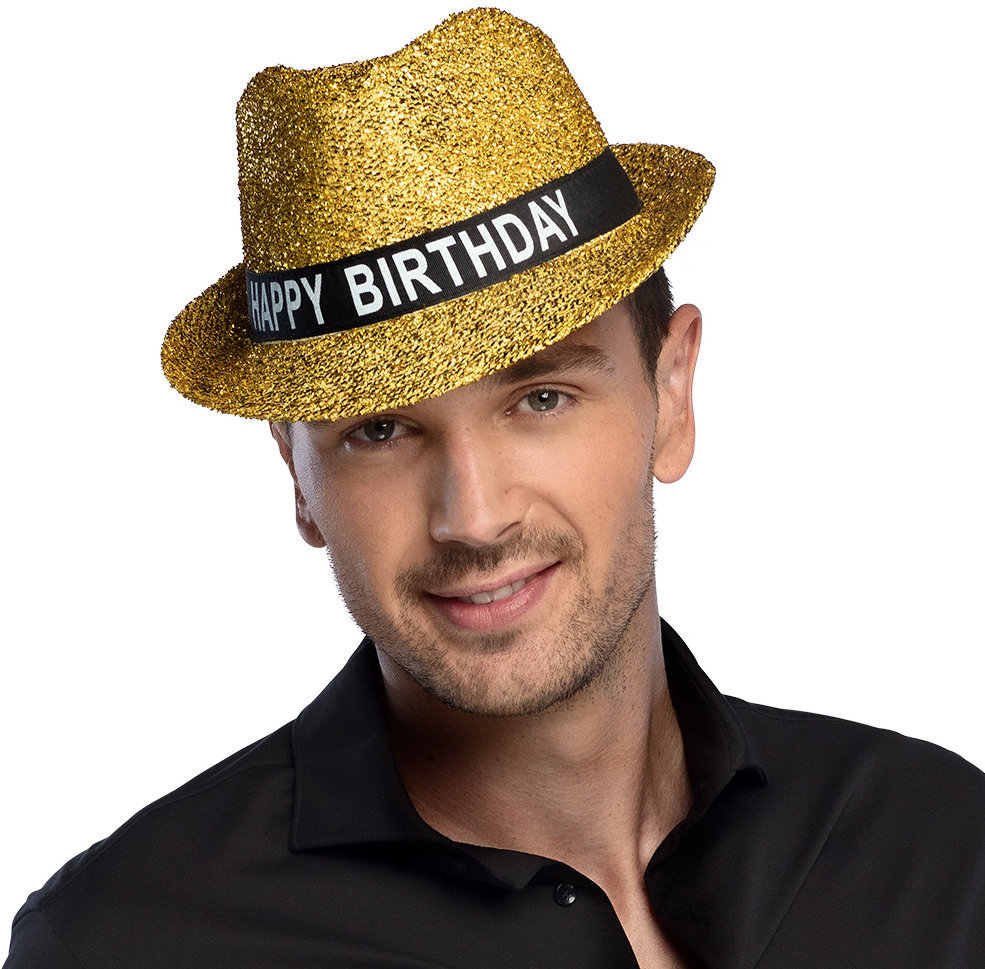 Boland Narozeninový klobouk zlatý flitrový
