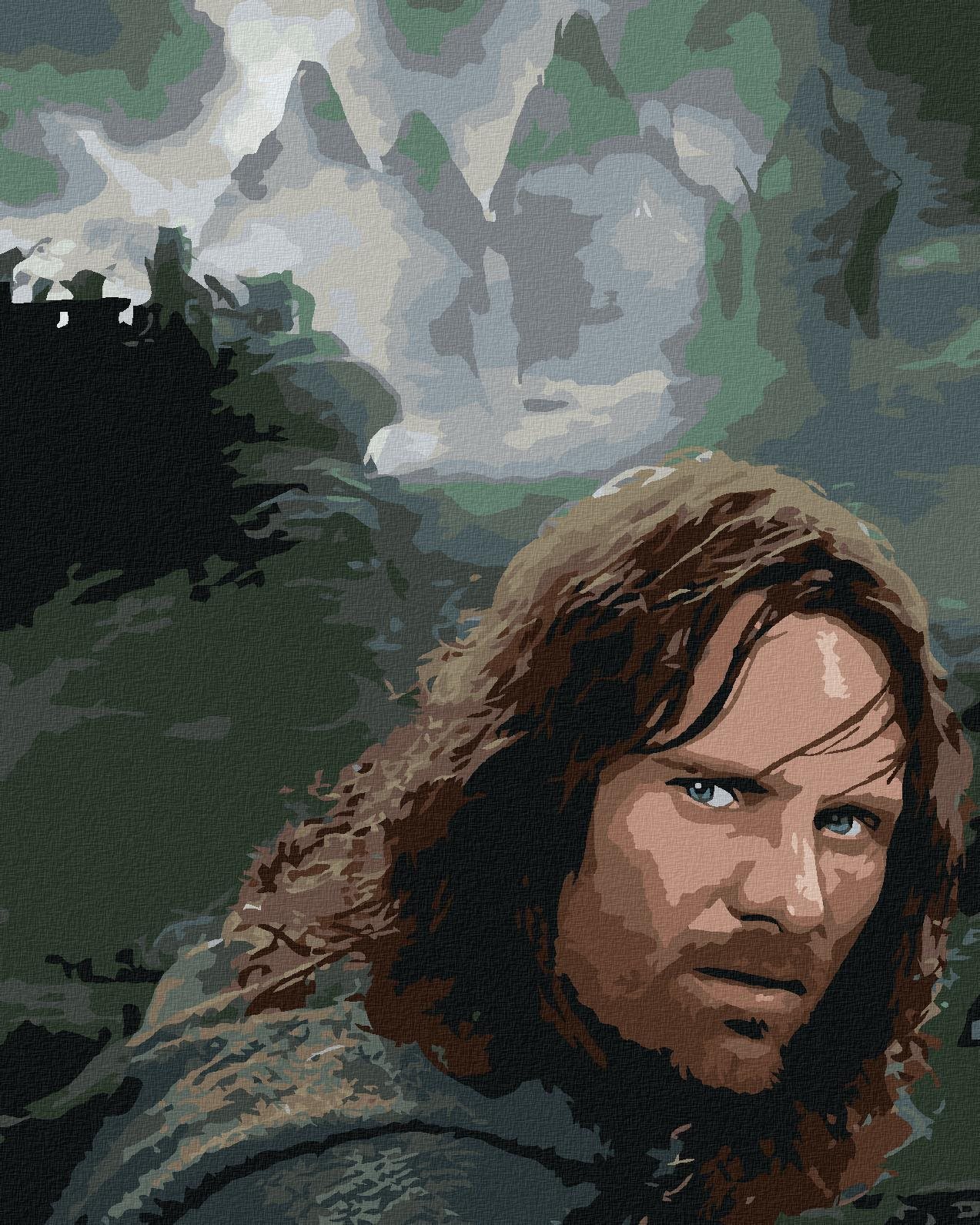 Zuty - Aragorn portrét (pán prstenů), 40×50 cm, vypnuté plátno na rám