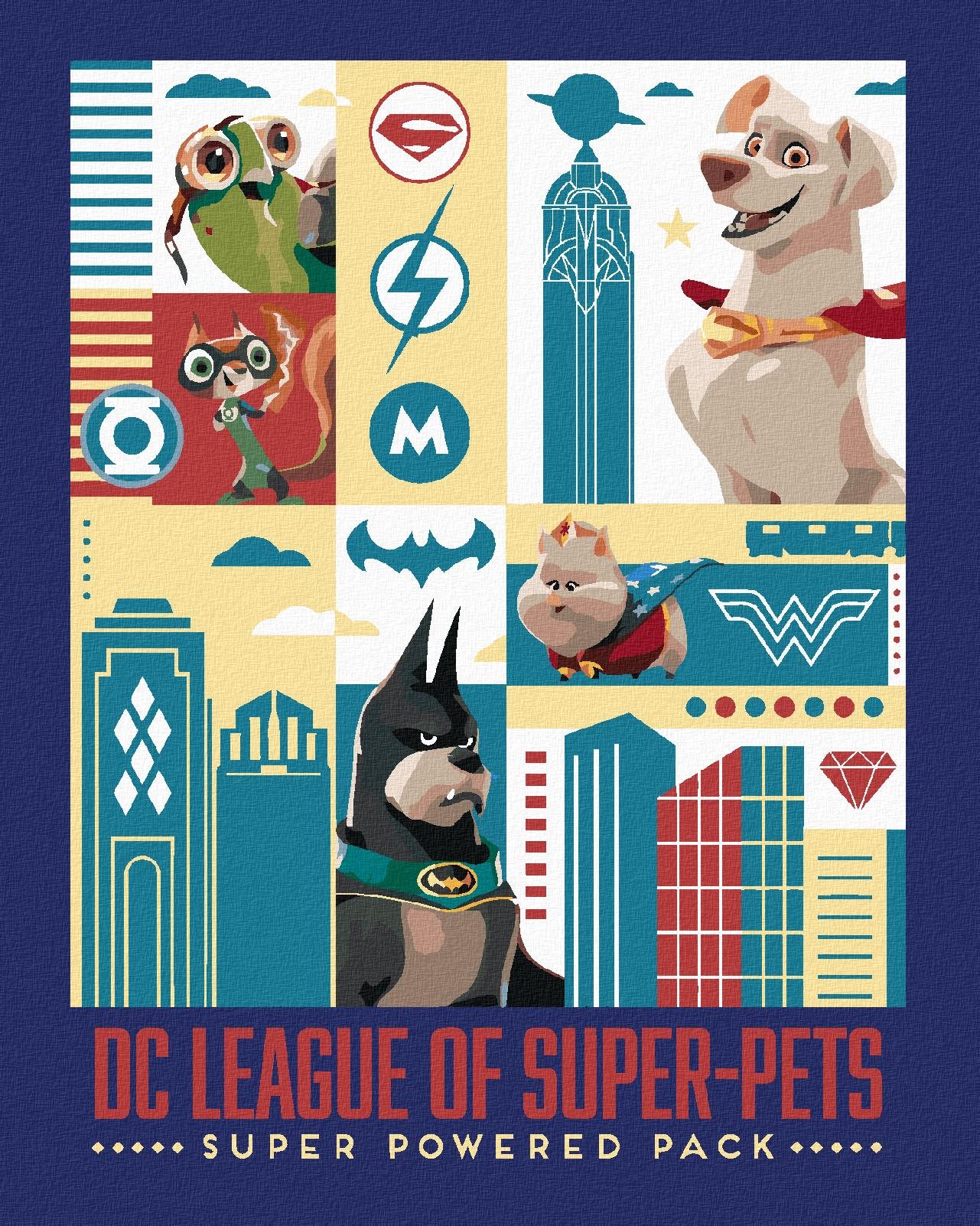 Zuty - Dc liga supermazlíčků plakát, 40×50 cm, vypnuté plátno na rám