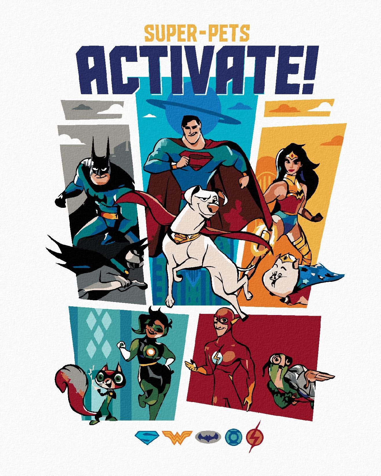 Zuty - Dc liga supermazlíčků plakát III, 40×50 cm, bez rámu a bez vypnutí plátna