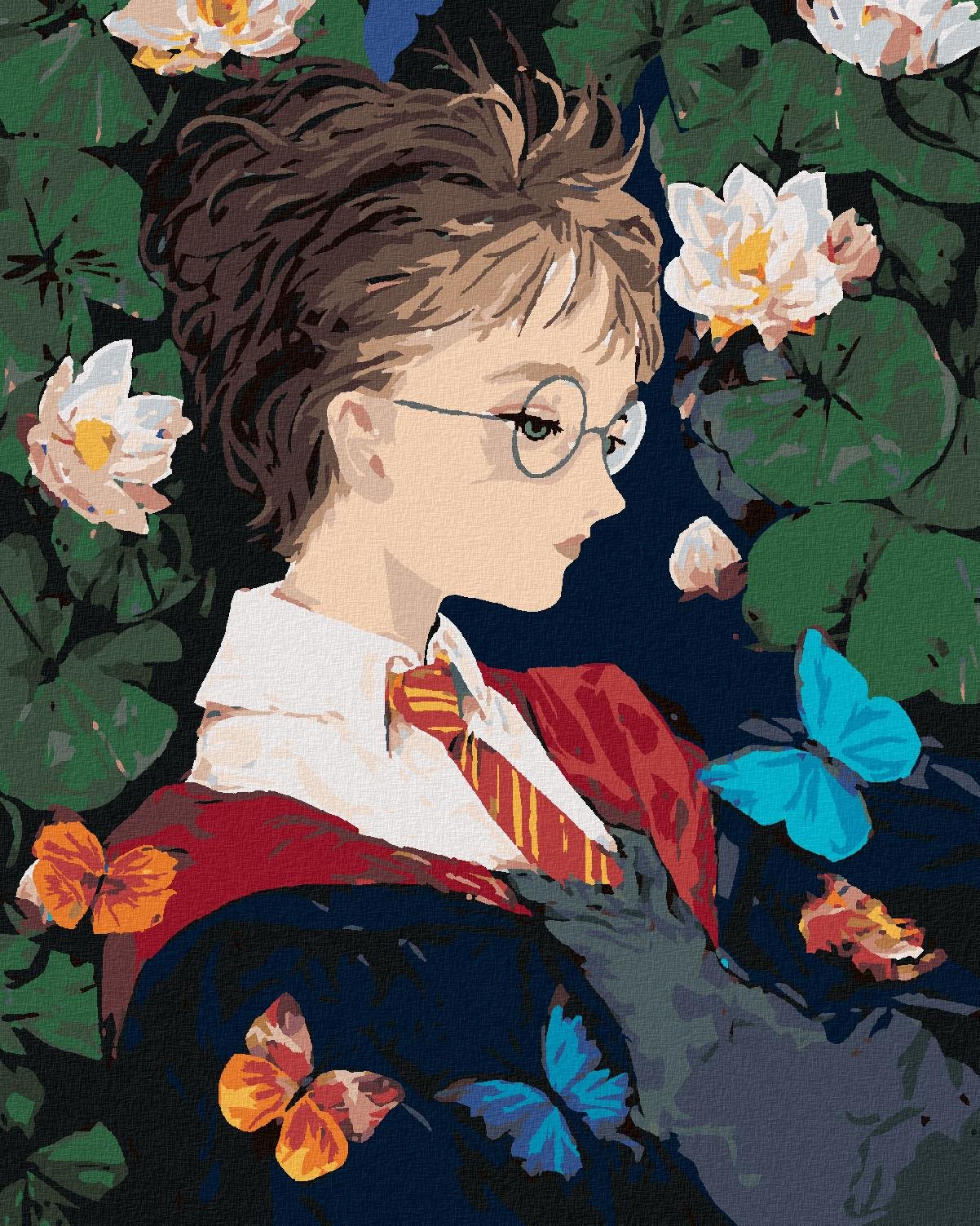 Zuty - Harry potter a motýli, 40×50 cm, vypnuté plátno na rám