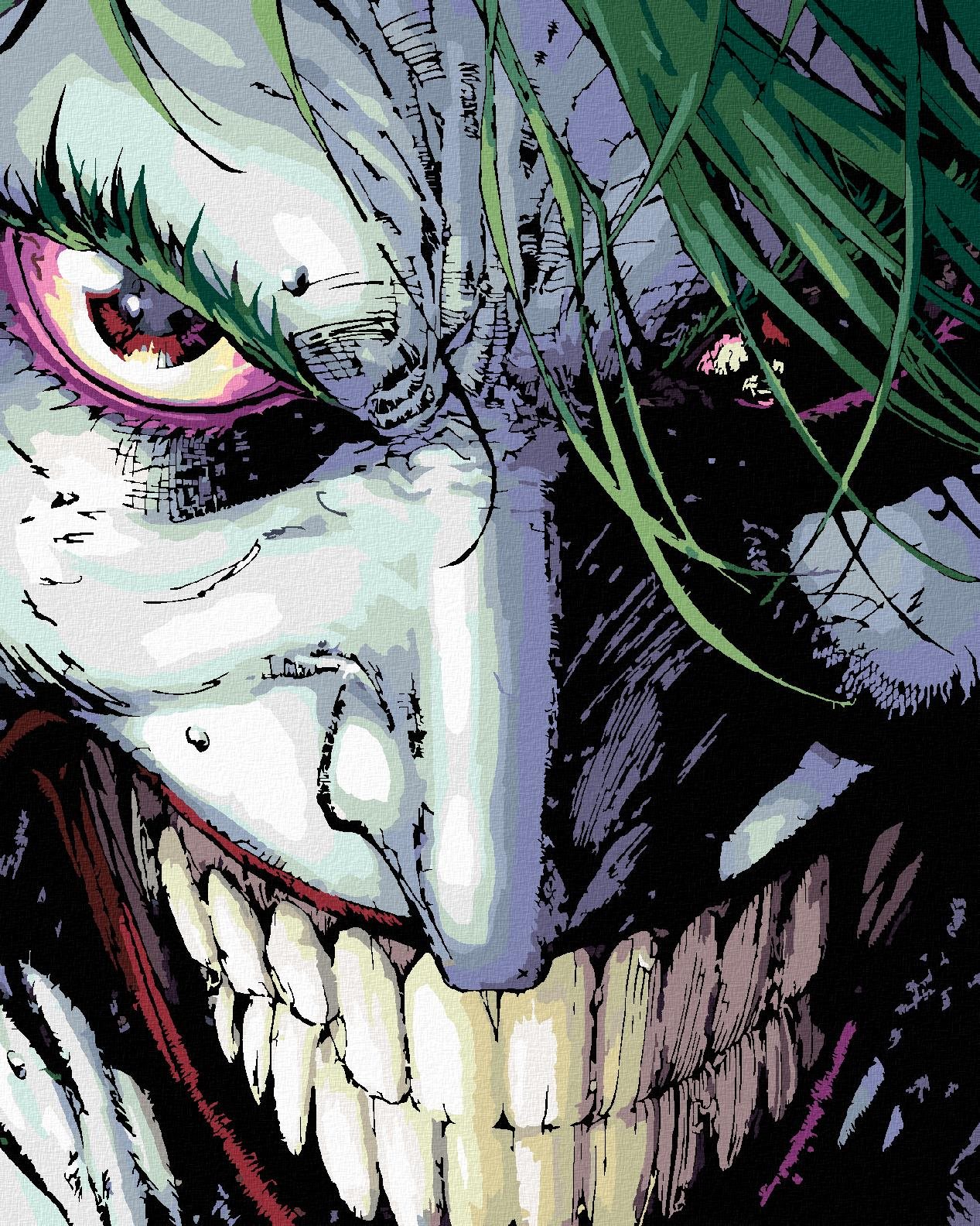 Zuty - Joker portrét (batman), 40×50 cm, vypnuté plátno na rám
