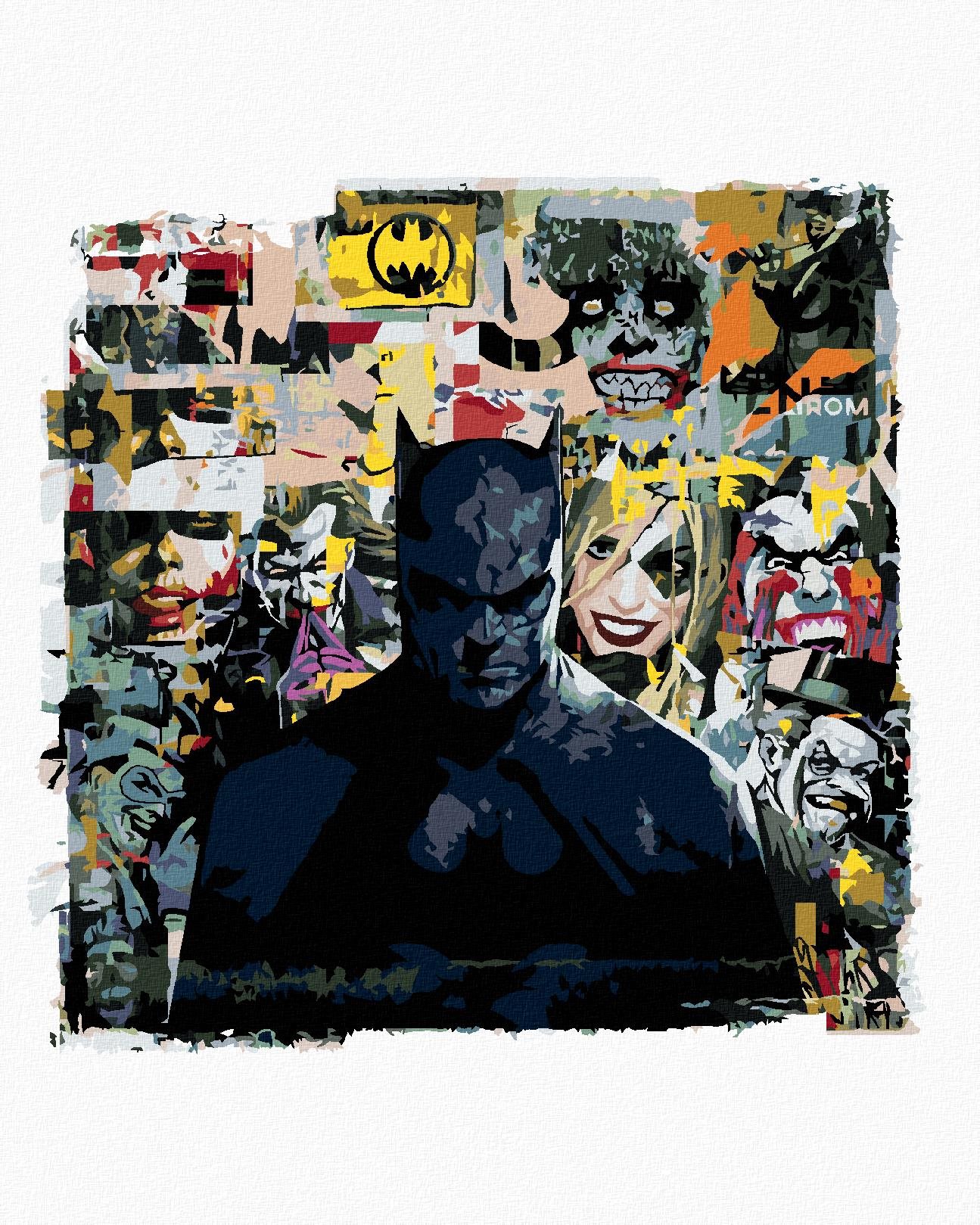 Zuty - Komiksový batman, 40×50 cm, vypnuté plátno na rám