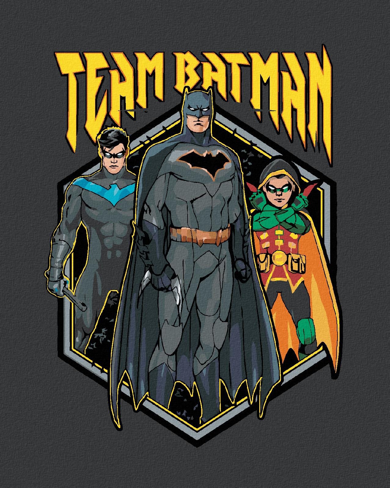 Zuty - Tým batman, 40×50 cm, vypnuté plátno na rám