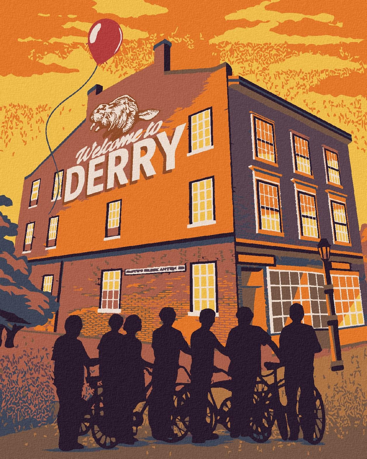 Zuty - Vítejte v derry (to), 40×50 cm, vypnuté plátno na rám