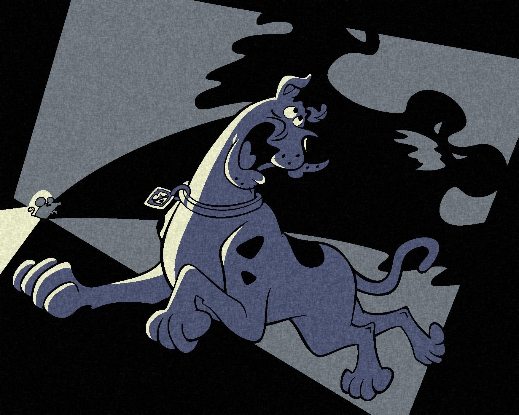 Zuty - Vyděšený scooby-doo, 40×50 cm, vypnuté plátno na rám