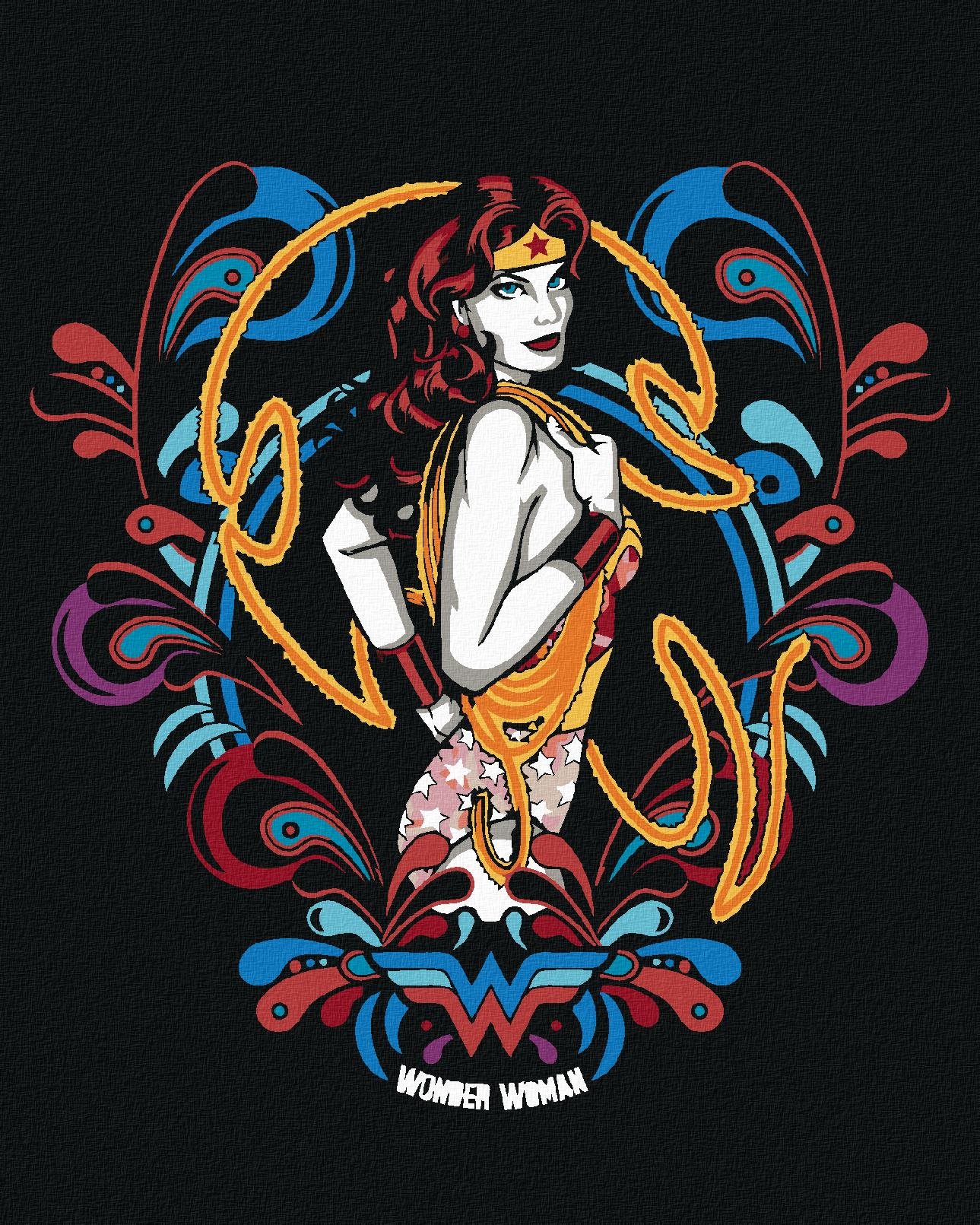 Zuty - Wonder woman 60s, 40×50 cm, vypnuté plátno na rám