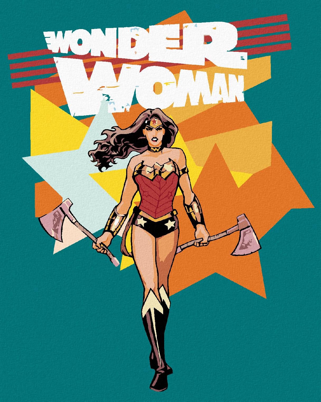 Zuty - Wonder woman a sekera plakát, 40×50 cm, vypnuté plátno na rám