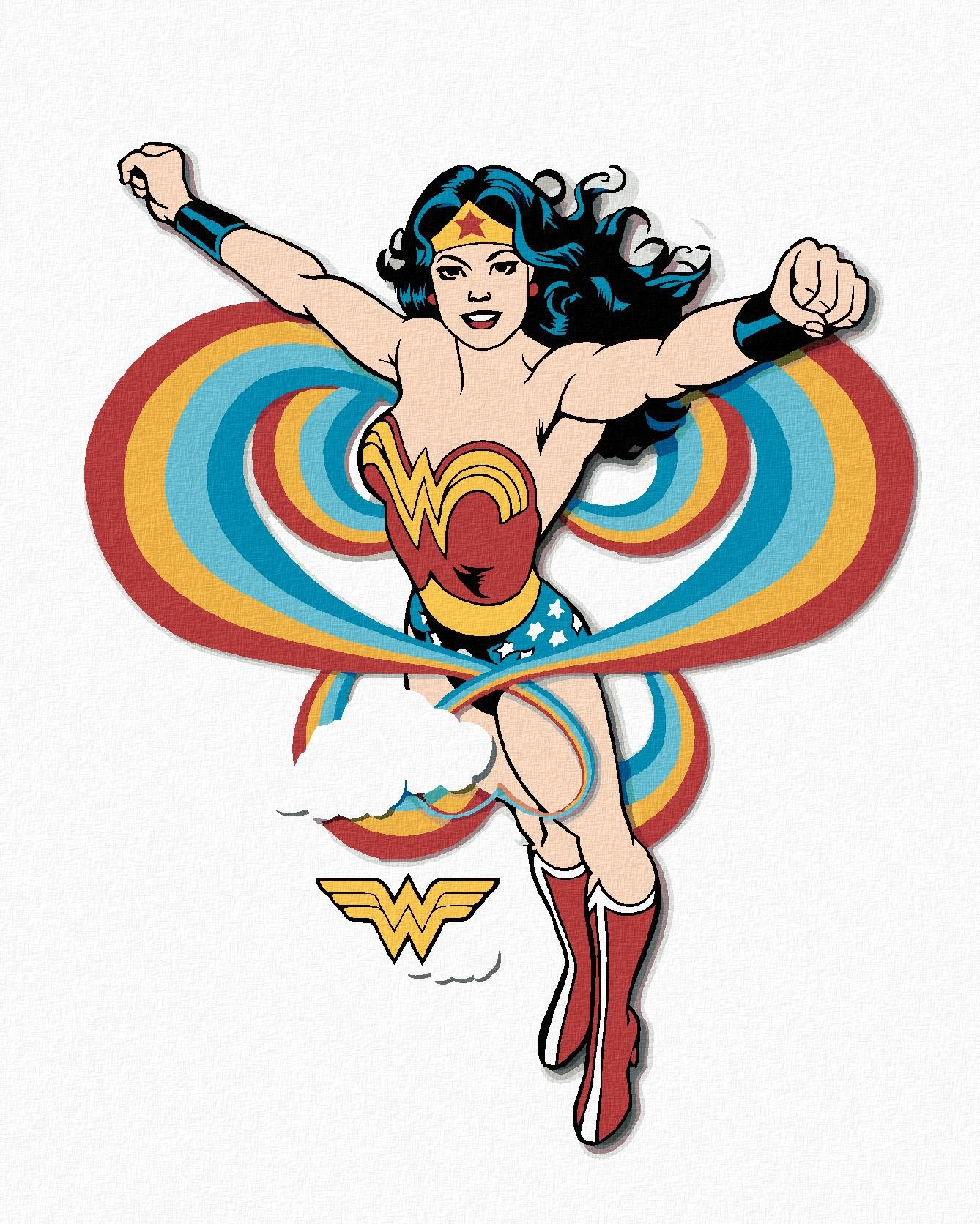Zuty - Wonder woman duha II, 40×50 cm, vypnuté plátno na rám