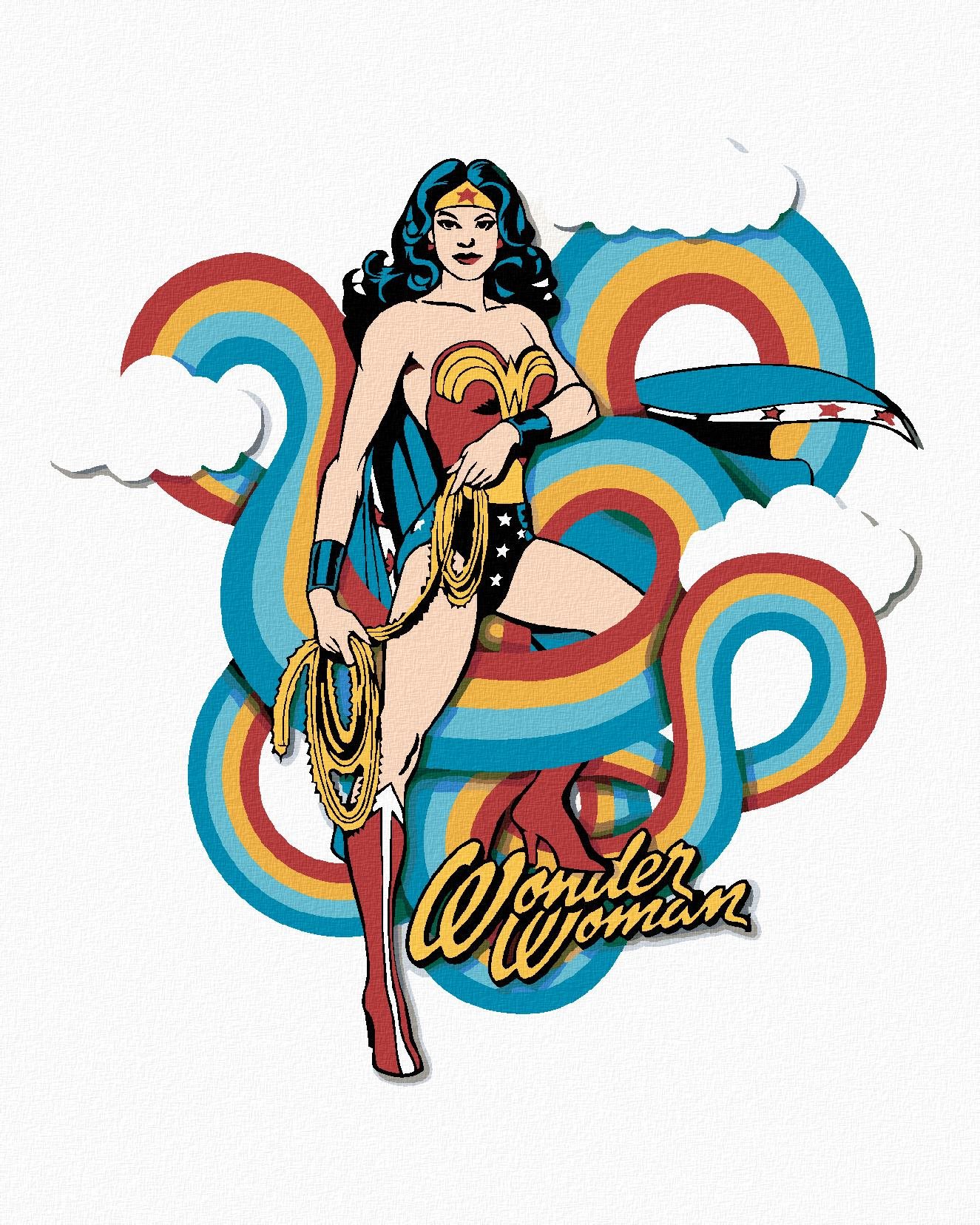 Zuty - Wonder woman duha III, 40×50 cm, vypnuté plátno na rám