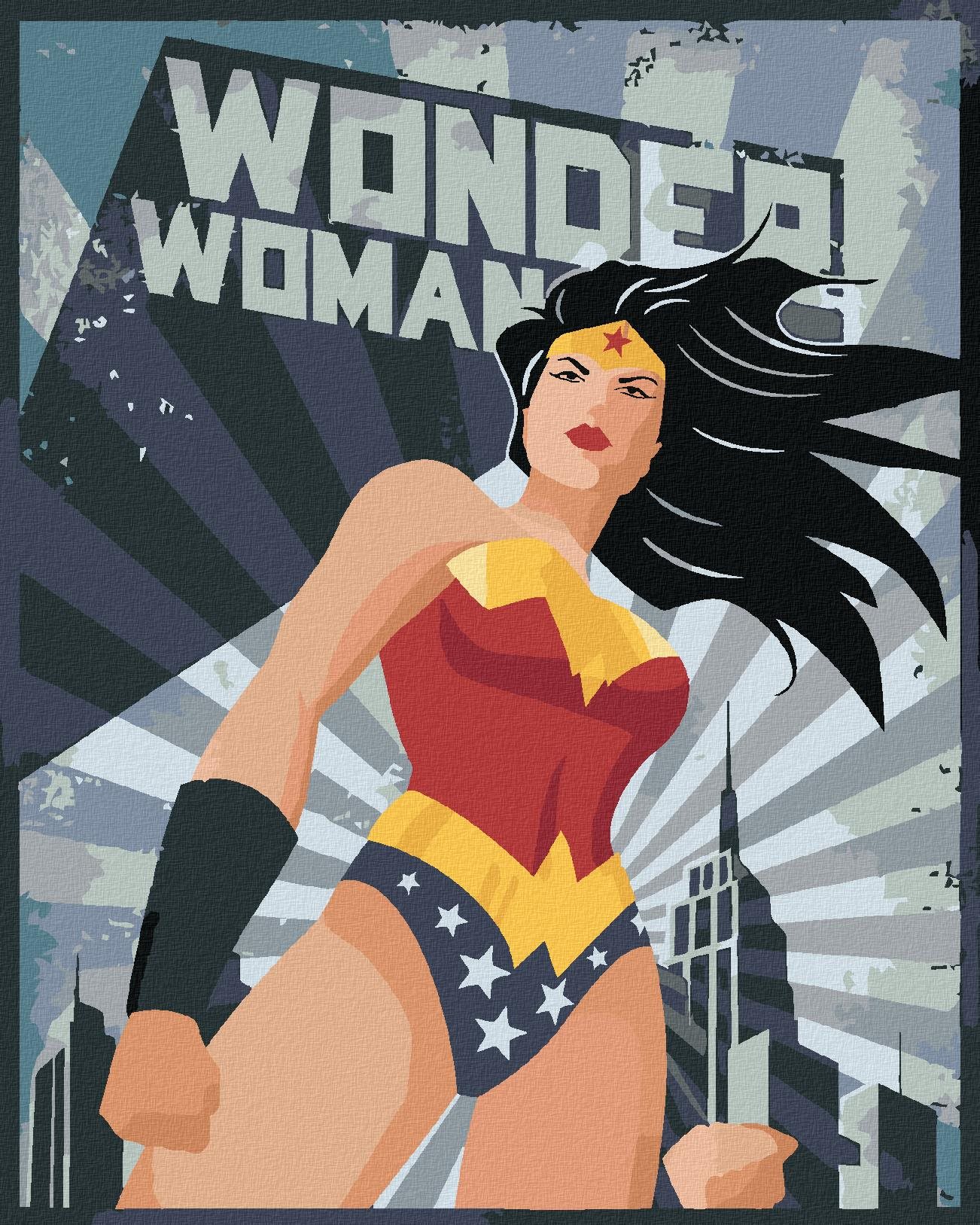 Zuty - Wonder woman hvězda III, 40×50 cm, vypnuté plátno na rám